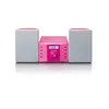 Image de Lenco MC-013PK Système stéréo compact pour enfants - Lecteur CD radio - Écran LCD - Entrée AUX - 2 x 2 W RMS - Avec autocollants - Rose