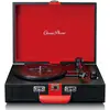 Image de Classic Phono by Lenco TT-110 - Plateau rotatif - 33, 45 et 78 tr/min - Bluetooth - Transmission par courroie - 2 haut-parleurs - Entrée auxiliaire, sortie RCA, 3,5 mm - Noir/rouge