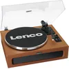 Image de Lenco LS-430 - Platine vinyle Bluetooth - haut-parleurs intégrés 40 watts RMS - entraînement par courroie - contrôle de tonalité - préamplificateur - sortie RCA et entrée AUX - marron, LS-430BN