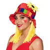 Image de Boland 01213   Chapeau Clara en tissu coloré tournesol, taille unique, cheveux jaunes, arc-en-ciel, rouge, paillettes pailletées, carnaval, Halloween, fête à thème, déguisement, théâtre, accessoire
