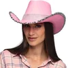 Image de Boland Chapeau de cowboy pour fille, chapeau pour costume de carnaval, fête à thème, rose