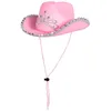 Image de Boland 04104 - Chapeau pour enfants Glimmer avec diadème, bandeau argenté, cordon pour chapeau, Carnaval, Halloween, Fête à thème,Rose,Taille Unique