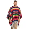 Image de Boland 54420 Poncho Diego, taille 140 x 155 cm, multicolore, jeté de lit, jeté de lit, mexicain, costume, carnaval, fête à thème
