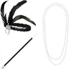 Image de Boland 64347 - Ensemble pour costume, années 20, accessoires pour carnaval, kit de costume, bandeau, support et collier, fête à thème, JGA