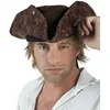 Image de Boland 81899 Chapeau pirate Neptune, marron, à trois pointes, avec bandeau, chapeau, pirate, costume, carnaval, fête à thème