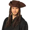 Image de Boland 81914 Chapeau de pirate Dirty Joe avec cheveux, bonnet de pirate pour carnaval et fête à thème, accessoire de costume, chapeau pour costume de carnaval