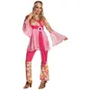 Image de Boland - Costume Adulte Hippie Lady Bandeau Bandeau Haut avec Ceinture et Pantalon Evasée Costume Costume Costume Carnaval Soirée à Theme