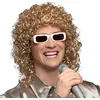 Image de Boland 86404 - Perruque adulte chanteur avec lunettes, cheveux synthétiques bouclés, coiffure, lunettes de fête, rock star, déguisement, carnaval, fête à thème