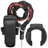Image de TRELOCK Antivol de cadre RS 453 Balloon AZ+ chaîne à mortaiser ZR 355 100/6 avec sacoche de selle - 56 mm de large ouverture