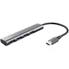 Image de Trust Halyx-4-port 24948 USB-hub 4 poorten USB-A USB 3.2 Gen1 5 GBit/s Met USB-C stekker Donkergrijs