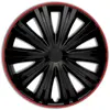 Image de AutoStyle Jeu de 4 enjoliveurs Giga R 15-inch noir/rouge
