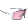 Image de BBB Lunettes de cyclisme pour homme et femme - Protection UV 100% - Pour vélo de route et VTT - Chester - Étroit - Blanc mat - Rose BSG-73