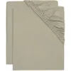 Image de Jollein Lot de 2 draps-housses en jersey - Pour berceau - Vert olive - 40/50 x 80/90 cm - 100% coton - Vert olive
