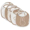 Image de Jollein Miffy Heads Lot de 5 bavoirs imperméables pour bébé avec fermeture