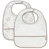 Image de Jollein Leafy Dreams Lot de 2 bavoirs imperméables pour bébé avec fermeture