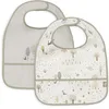 Image de Jollein Tiny Park Lot de 2 bavoirs imperméables pour bébé avec fermeture
