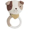 Image de Jollein Anneau de dentition pour bébé - Mick - Aide à la dentition - Sans BPA - Tête de chien tricotée - Anneau de dentition en silicone - Jouet pour bébé - Aide à la dentition pour les maux de dents