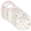 Image de Jollein Animal Friends Lot de 5 bavoirs imperméables pour bébé avec fermeture