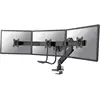 Image de Neomounts NM-D775DX3BLACK Tafelbeugel voor monitor Aantal monteerbare displays: 3 Display(s) 43,2 cm (17) - 61 cm (24) Zwart Zwenkbaar, Roteerbaar, Kantelbaar,