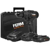 Image de FERM Perceuse industrielle sans fil - FI20V - 50Nm - Moteur 4 pôles - Avec 2 batteries 2.0Ah et coffret de rangement