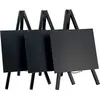 Image de Securit Lot de 3 tableaux à craie avec chevalet en bois laqué Noir 15 x 26 x 1,5 cm