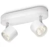 Image de Philips Star opbouwspot 2-lichts - Wit - Dimbaar - Draaibare spots - Geïntegreerde LED-lampen - Metaal