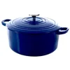 Image de BK Cookware Cocotte allemande en fer émaillé avec couvercle, compatible avec induction, passe au lave-vaisselle et au four, bleu roi 28 cm/6,7 l