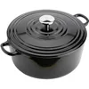 Image de BK Cookware Cocotte en Fonte Émaillée avec Couvercle, adapté à tous les types de cuisinières, induction et four, 28cm / 6.7L, Noir de Jais