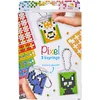 Image de Pracht Creatives Hobby PIXEL- Kit créatif 3 Porte-clés + livret 38 modèles-Animaux, PX20130,A partir de 8 ans