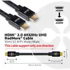 Image de club3D CAC-2313 HDMI-kabel HDMI Aansluitkabel HDMI-A-stekker, HDMI-A-stekker 10.00 m Zwart 4K UHD, Vlambestendig