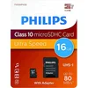 Image de Philips Carte Philips Micro SDHC 16 Go Classe 10 INCL. Adaptateur UHS-I U1