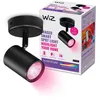 Image de WiZ Plafondlamp Imageo - Opbouwspot - 1 spot - Gekleurd en Wit Licht - Slimme LED Verlichting - GU10 fitting - 1x 5W - Zwart - Wi-Fi
