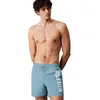 Image de Calvin Klein Short de bain pour homme, Bleu (Skim Blue), S