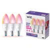 Image de WiZ Kaarslamp 3-pack - Gekleurd en Wit Licht - Slimme LED Verlichting - E14 fitting - 40W - mat - Wi-Fi