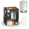 Image de Philips Hue White Ambiance Pillar 1-spot, incl. GU10 LED-lamp + dimschakelaar, bedienbaar via app, compatibel met Amazon Alexa (Echo, Echo Dot), wit, nieuwe generatie