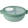 Image de Mepal, Boîte à bento Basique Vita, Boîte à repas avec compartiments, Plateau à vinaigrette et plateau, Bento lunch box, Boîte à salade, 1500 ml, Nordic sage