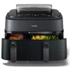 Image de Philips Airfryer Série 5000 - Air Fryer double panier avec cuisson vapeur, 9L, RapidAir, 19 modes de cuisson, jusqu'à 90% de matières grasses en moins, AirSteam, nettoyage vapeur, HomeID (NA550/00)