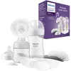 Image de Philips Avent Coffret cadeau avec tire-lait manuel - Tire-lait unique, biberon de 260 ml et 125 ml, sans BPA, 4 tasses absorbantes jetables (modèle SCD430/60)