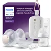 Image de Philips Avent - Tire-lait électrique double mains libres, imite le rythme de succion de bébé, jusqu'à 85 aspirations par min, 2 bouteilles, 4 téterelles, SCF547/11