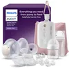 Image de Philips Avent - Kit de tire-lait électrique mains libres, imite le rythme de succion de bébé, jusqu'à 85 aspirations par min, 6 téterelles et 8 inserts, SCD553/11