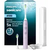 Image de Philips Sonicare série 4100   Brosse à dents électrique sonique capteur de pression, 4 réglages, fonction EasyStart, SmarTimer, 21 jours d’autonomie, coloris lilas, modèle HX4042/47, [Nouveau]
