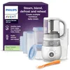 Image de Philips Avent robot cuiseur-vapeur et mixeur Coffret cadeau - Robot cuiseur-mixeur 4 en 1 pour bébé, cuit à la vapeur, mixe, décongèle et réchauffe facilement les aliments pour bébés, SCF883/20