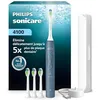 Image de Philips Sonicare série 4100   Brosse à dents électrique sonique, capteur de pression, 4 réglages, EasyStart, SmarTimer, 21 jours d’autonomie, étui de voyage, coloris bleu marine, HX4046/48, [Nouveau]