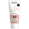 Image de Naïf Crème solaire minérale- pour bébés et enfants - SPF 50 - crème sans octocrylène - protection UVA et UVB - résistante à l'eau - testée dermatologiquement - sans microplastiques - 100 ml