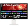 Image de LG Moniteur intelligent 37U730SA-W, 37", 4K UHD (3840 x 2160), HDR10, IPS, webOS 24, USB-C (65 W), HDMI, Bluetooth, DCI-P3 90%, fonctions Smart TV, streaming, Flicker Safe, haut-parleurs, blanc