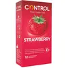 Image de Control Préservatifs Strawberry Boîte de 12 préservatifs Passion de l'Arôme de la Fraise Lubrifiés Sexe Sécurisé Profitez de préservatifs avec un ajustement parfait pour une relation sûre.