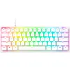 Image de Razer Huntsman V3 Pro Mini (Switches Analog) - Clavier Gamer Optique 60% - Razer Snap Tap & Déclenchement Rapide (Switches Analogiques réglables de 0,1 à 4,0mm) Clavier-US QWERTY | Blanc