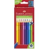 Image de Faber-Castell 116510 Crayons de couleur triangulaire Jumbo avec Taille-crayon (Lot de 10)