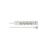 Image de Delock Multiprise 4 prises avec protection contre les surtensions et chargeur USB blanc