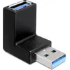 Image de Delock Adaptateur USB 3.0 A/A mâle/femelle coudé 90° vertical